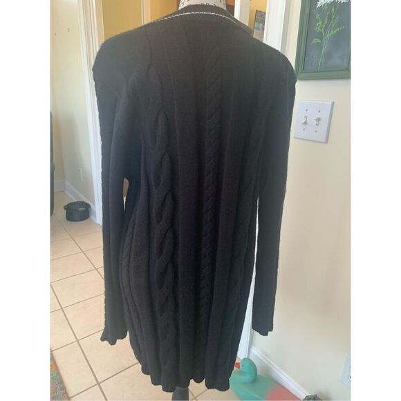 Talbots Black Wool Dolman cardigan NWT - Picture 6 of 10